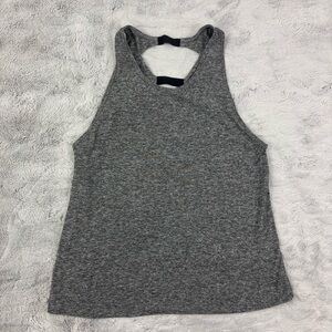 Beyond Yoga Gray Sleeveless Crop Tank Top